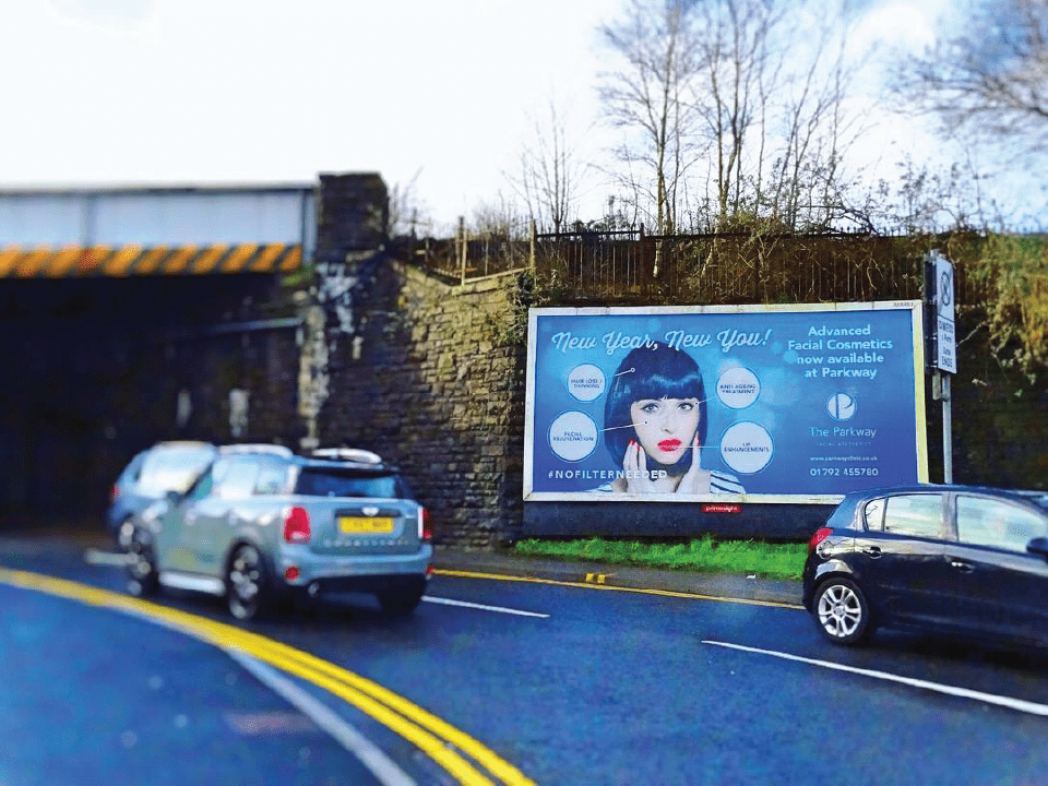 geekabite website design marketing example: billboard